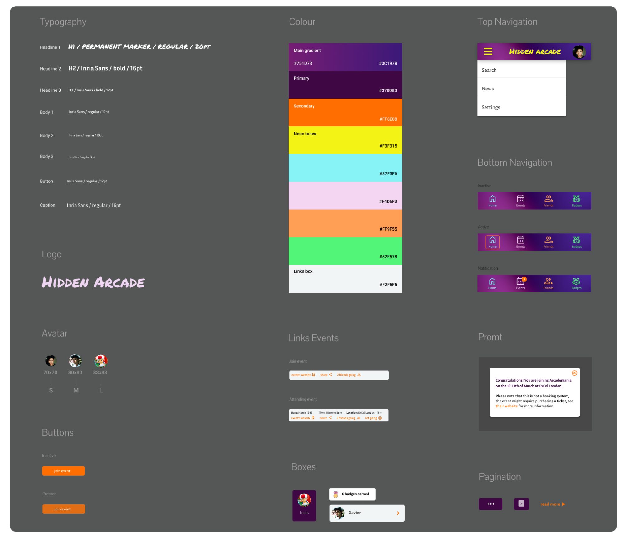Sticker sheet gray course style